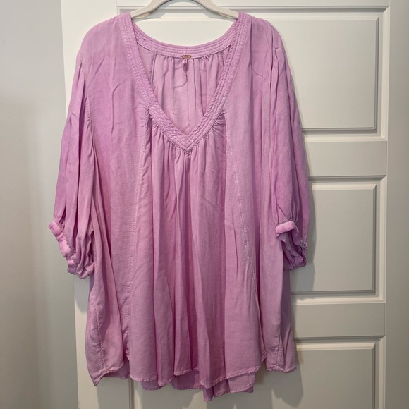 Free People Tops - Free People L Lavender Oversized Tunic